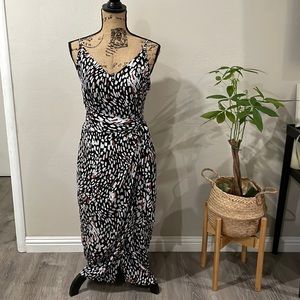 Multi color wrap dress